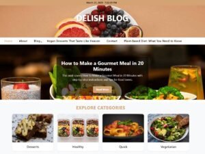Free Delish Blog WordPress Theme