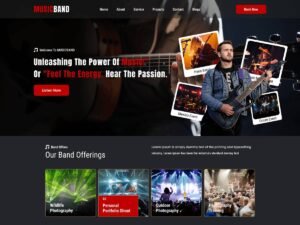 Free FSE Band Artist WordPress Theme