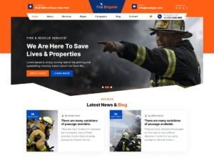 Free Fire Fighter WordPress Theme