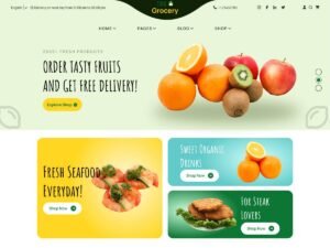 Free Food Grocery Hub WordPress Theme