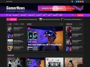Free GamerNews WordPress Theme