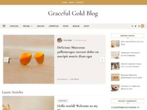 Free Graceful Gold Blog WordPress Theme