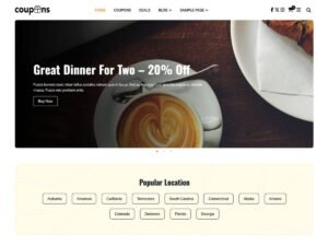 Free Market Coupons Deals WordPress Theme