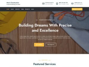 Free Mavix Construction WordPress Theme