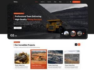 Free Mining Industry WordPress Theme
