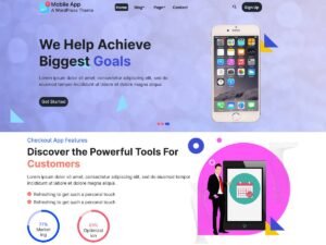 Free Mobile App Launch WordPress Theme