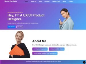 Free Mono Portfolio WordPress Theme
