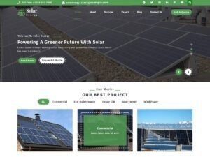 Free Solar Generator WordPress Theme
