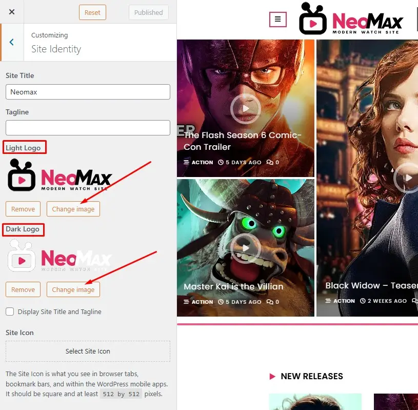logo site identity