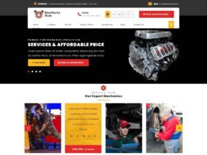 Free Automotive Parts WordPress Theme