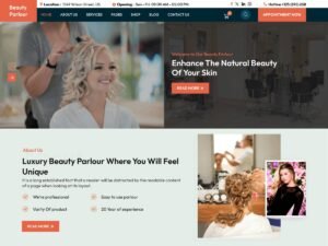 Free Beauty Parlour Salon WordPress Theme
