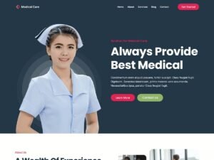 Free Blockskit Medical Care WordPress Theme