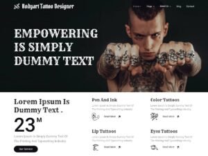 Free Bodyart Tattoo Designer WordPress Theme
