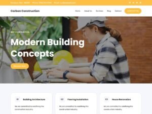 Free Carbon Construction WordPress Theme