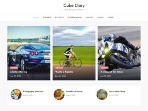 Free Cube Diary WordPress Theme