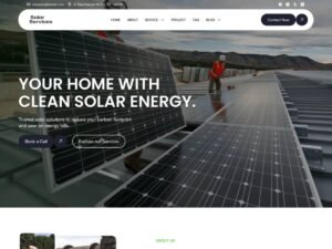 Free Eco Solar Power WordPress Theme