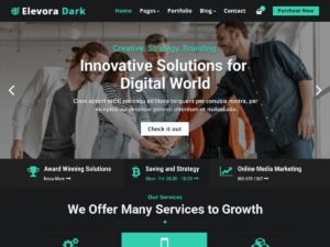 Free Elevora Dark WordPress Theme
