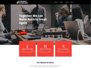 Free Finance Company WordPress Theme