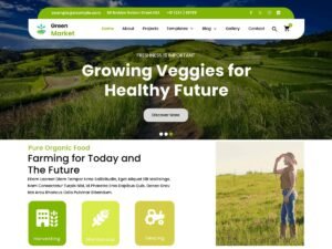 Free Green Market WordPress Theme