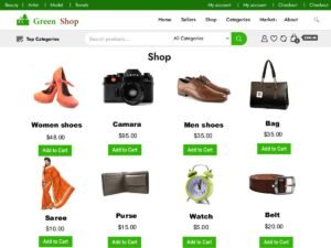 Free Green Store WordPress Theme