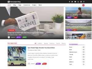 Free Journalism Newspaper WordPress Theme