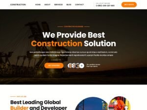 Free Kortez Construction FSE WordPress Theme