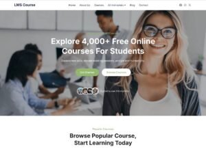 Free LMSCourse WordPress Theme