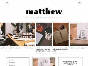 Free Matthew Magazine Blog WordPress Theme