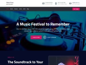 Free Mavix Music WordPress Theme