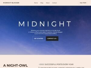 Free Midnight Blogger WordPress Theme