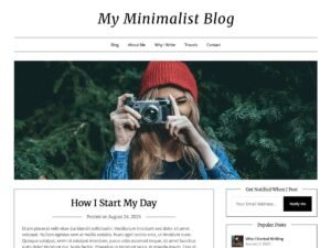 Free My Minimalist Blog WordPress Theme