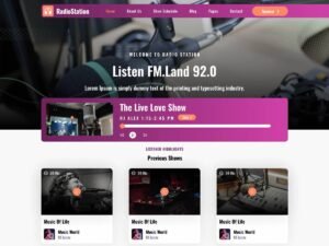 Free Radio Shows WordPress Theme