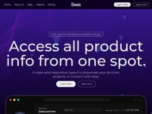 Free Saas Services WordPress Theme