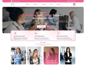 Free Secretary Services WordPress Theme
