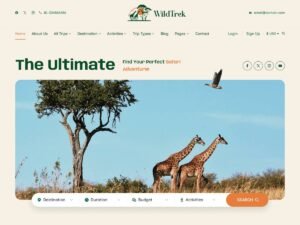 Free Wildlife Travel WordPress Theme