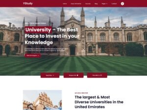 Free YStudy Education WordPress Theme