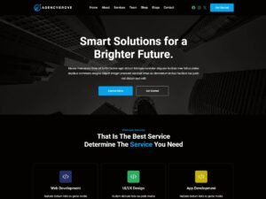 Free AgencyGrove Dark WordPress Theme