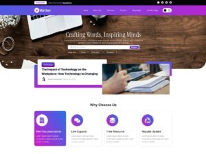 Free Article Blog Writer WordPress Theme