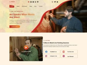 Free Artist Painter WordPress Theme
