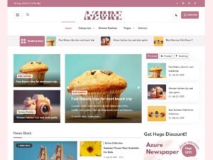 Free Azure Newspaper WordPress Theme