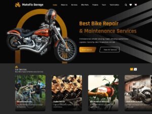 Free Bike Repair Garage WordPress Theme