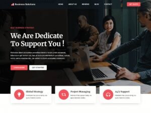 Free Blockskit Business Solutions WordPress Theme