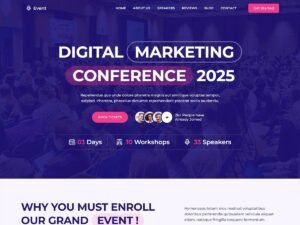 Free Blockskit Event WordPress Theme