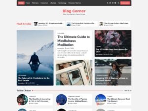 Free Blog Corner WordPress Theme