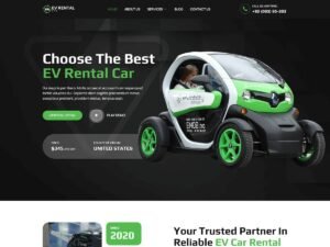 Free Bosa EV Rental Car WordPress Theme
