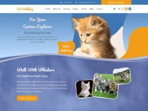 Free Cat Walking WordPress Theme