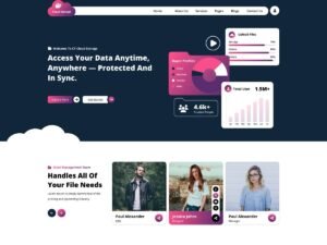 Free Cloud Storage Services WordPress Theme