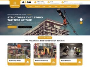 Free Construction Service WordPress Theme