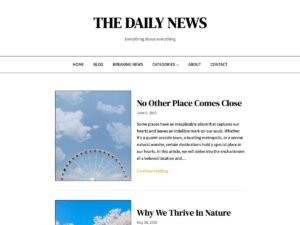 Free Daily News Blog WordPress Theme