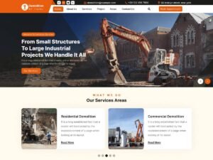 Free Demolition Contractor WordPress Theme